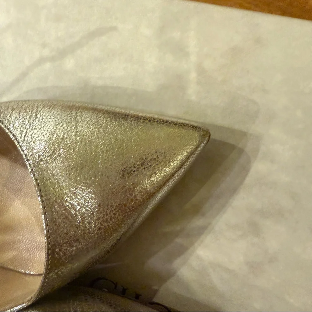Jimmy Choo Metallic Gold Heels - Picture 3 of 13